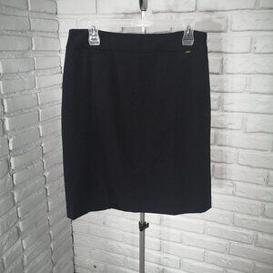 Tahari Arthur S. Levine Ladies Size 10 Navy Lined Side Zip Skirt